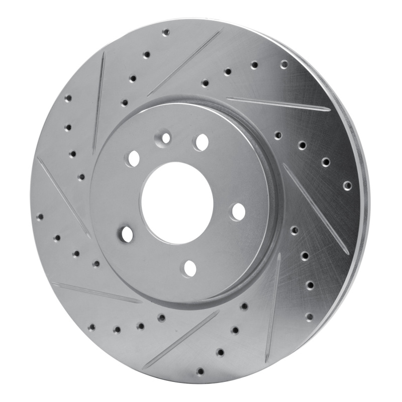 Buick CASCADA Brake Rotor (1) - Front Left - R1 Concepts - Drilled & Slotted - Silver - `14-`19